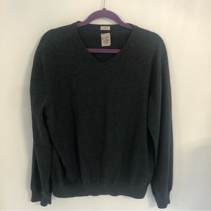 ARTICLE 365 Men Dark Gray V-Neck Pullover Sweater Sz XL